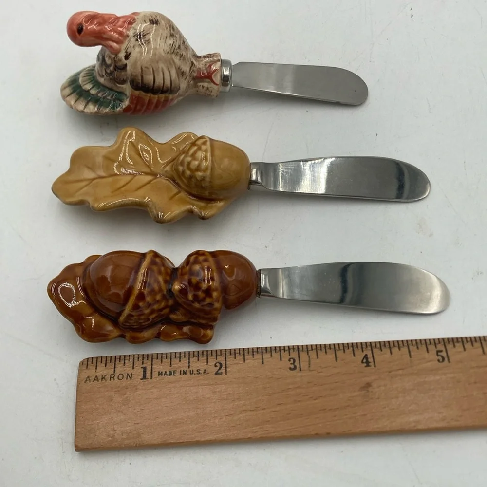 Thanksgiving Cheese /Butter Spreaders (set of 3)
